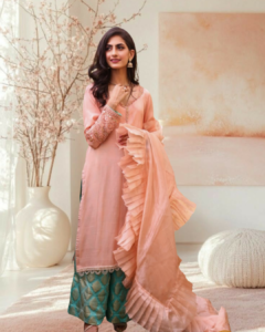 Sosan 14 Pakistani formal dresses online, Raw Silk Kameez, 3Pc Stitched