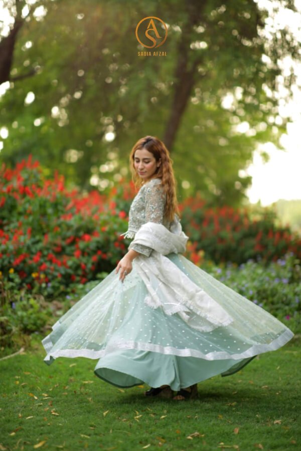 Celina - Ice Blue Lehenga | ROMA | Festive Formal Wear '21 - Image 4