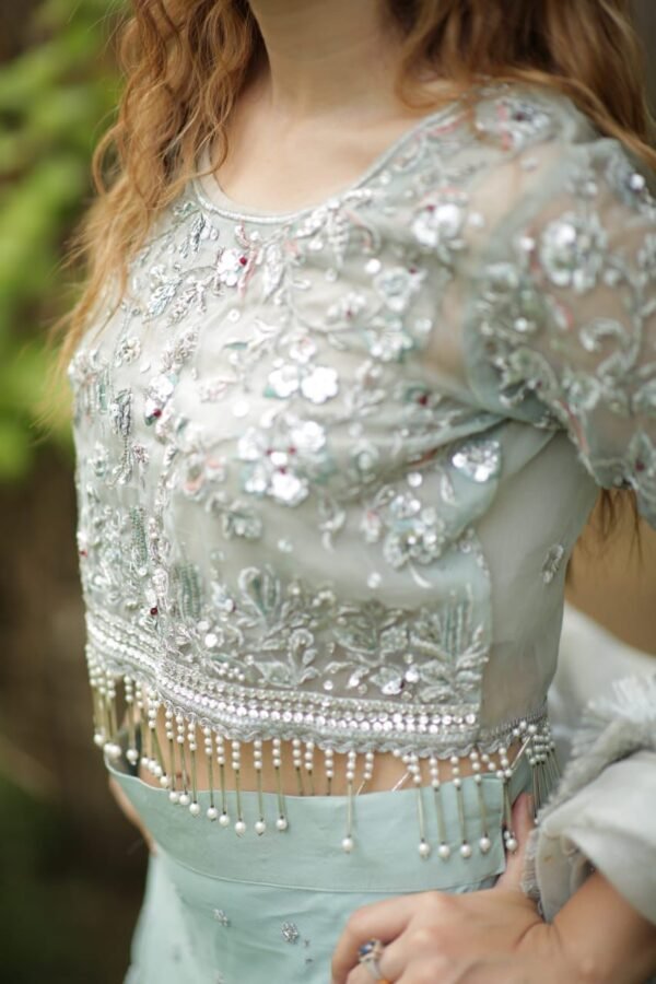 Celina - Ice Blue Lehenga | ROMA | Festive Formal Wear '21 - Image 7