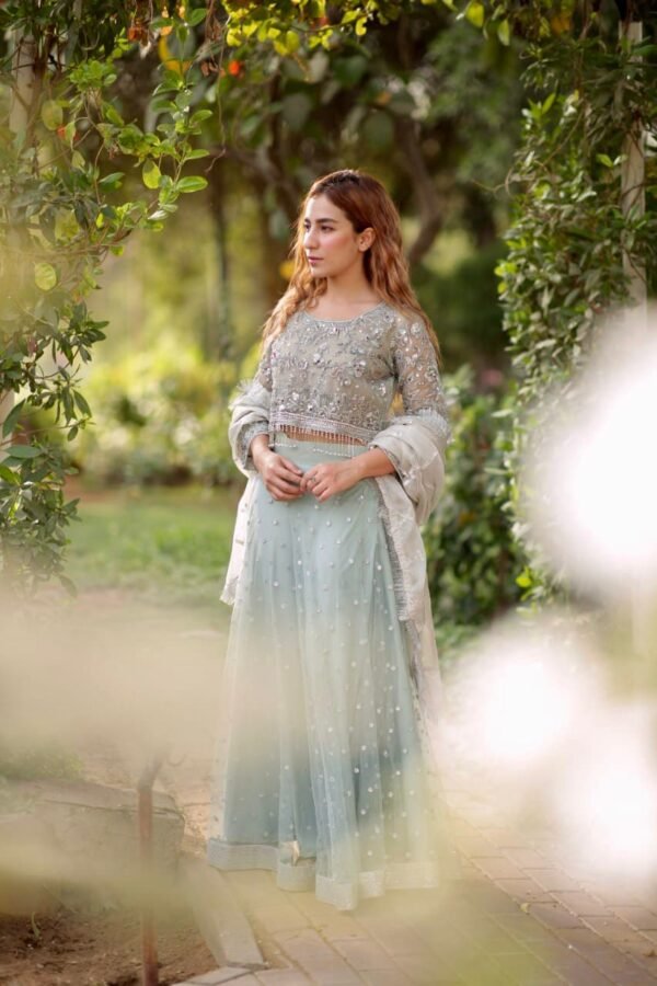 Celina - Ice Blue Lehenga | ROMA | Festive Formal Wear '21 - Image 6