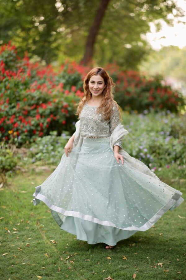 Celina - Ice Blue Lehenga | ROMA | Festive Formal Wear '21 - Image 5