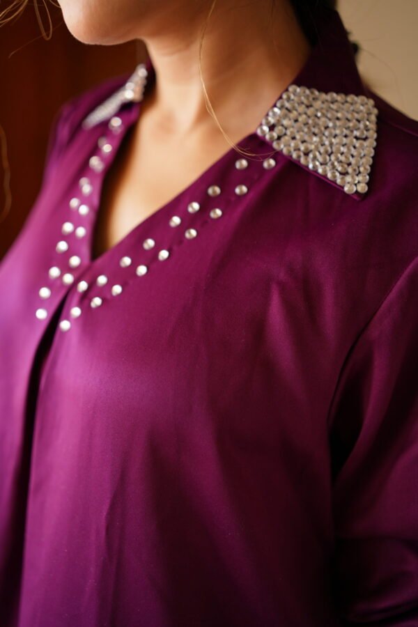 Plum Serenity - Serenity - Semi Formals | Sadia Afzal - Image 2