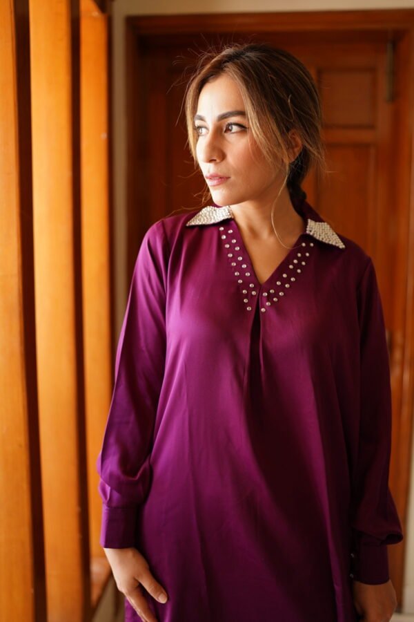 Plum Serenity - Serenity - Semi Formals | Sadia Afzal - Image 4