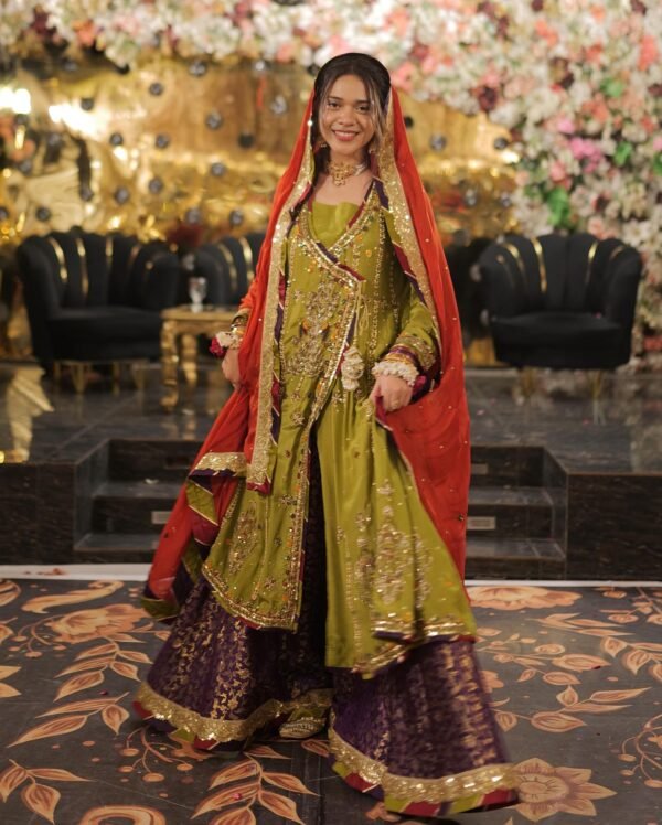 Chatapati Anarkali Dress - Mehendi | Shop By Events - Image 6