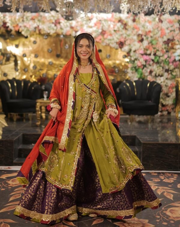 Chatapati Anarkali Dress - Mehendi | Shop By Events