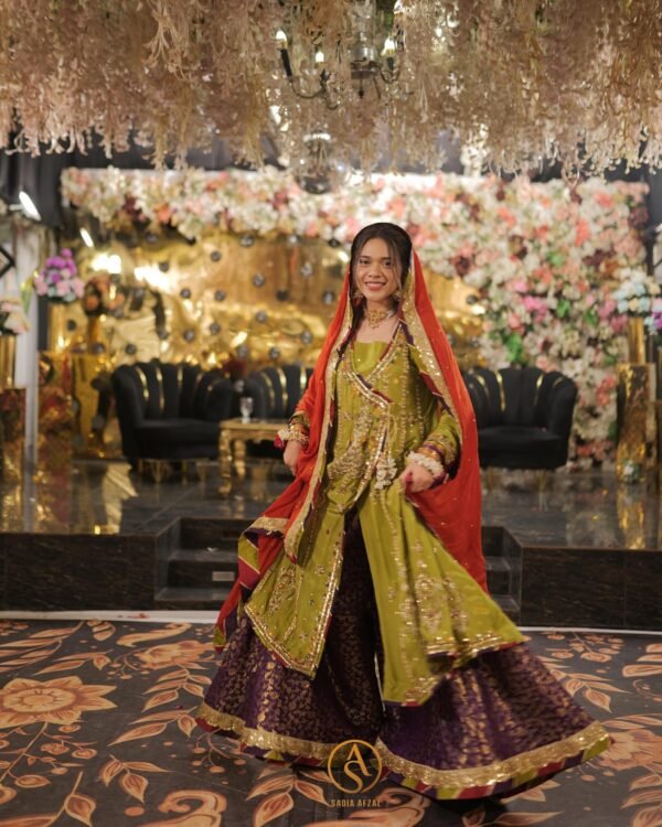 Chatapati Anarkali Dress - Mehendi | Shop By Events - Image 4