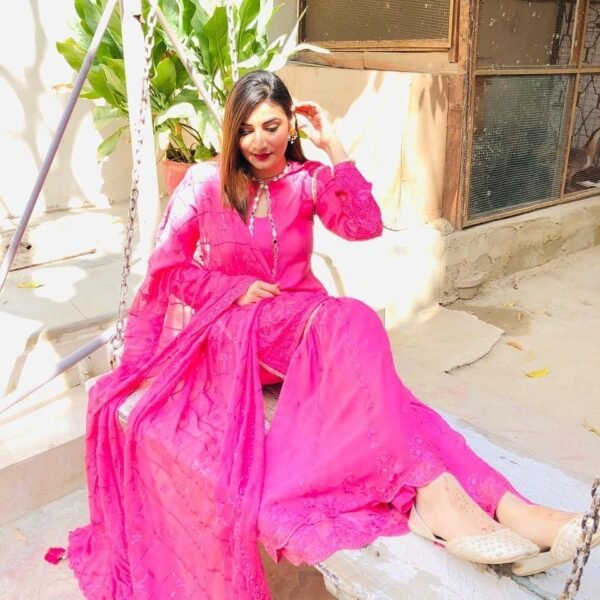Rosy - Raw Silk Gharara Set  | SONEHRI | Festive Formal Wear '20